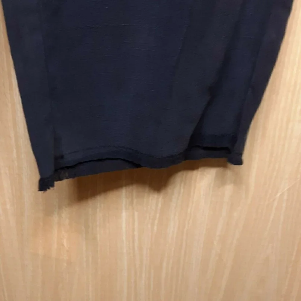 Loft Lyocel Linen Blend Navy NWT Raw Edge Pants - Picture 6 of 10